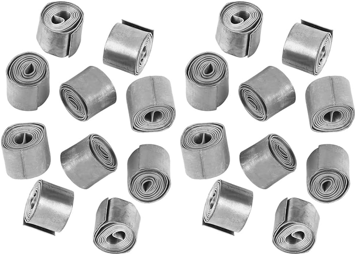SnelShoppen - 20 Rollen Loodblad 0.6mm - Zachte Vissaccessoires voor Aas - Benodigdheden en Gewichten (Zilver)