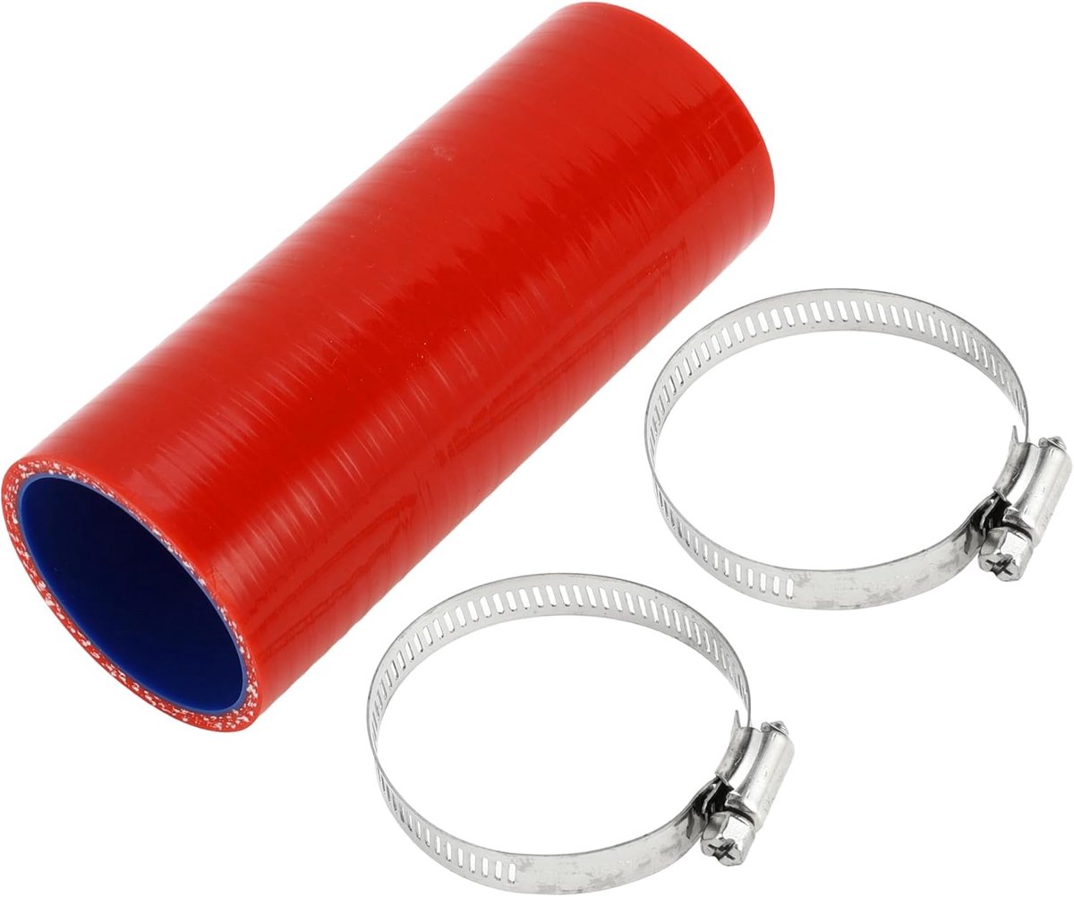 SnelShoppen - Silicone Slang Koppeling 51mm ID 150mm Lengte 0° Auto Koelslang 4-Laags 5mm Dikte Luchtinlaat/Turbo/Intercooler Blauw Rood 1 Set
