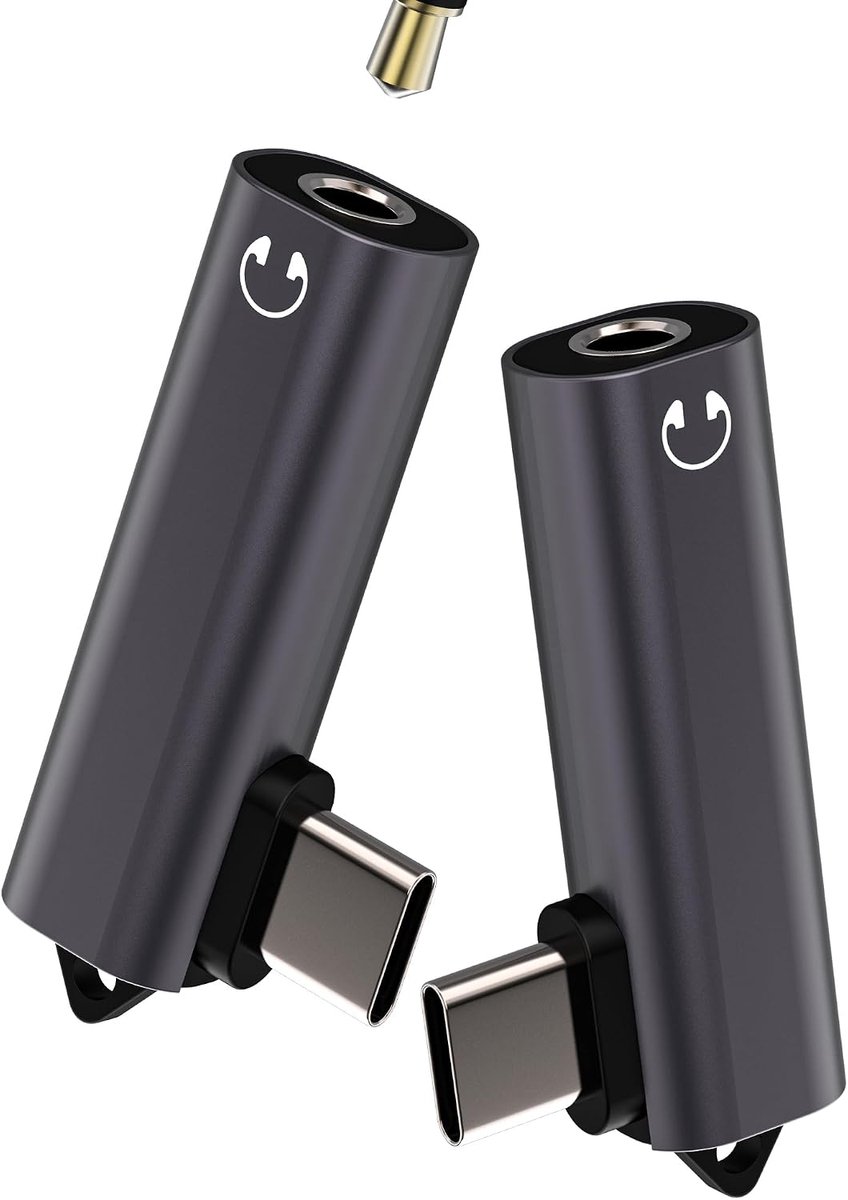 SnelShoppen - Aux Adapter Kabel USB C naar 3.5 mm Audio Koptelefoon Splitter (Pack van 2) Geschikt voor Apple iPhone 15 Pro, iPad, Samsung Galaxy, Mac