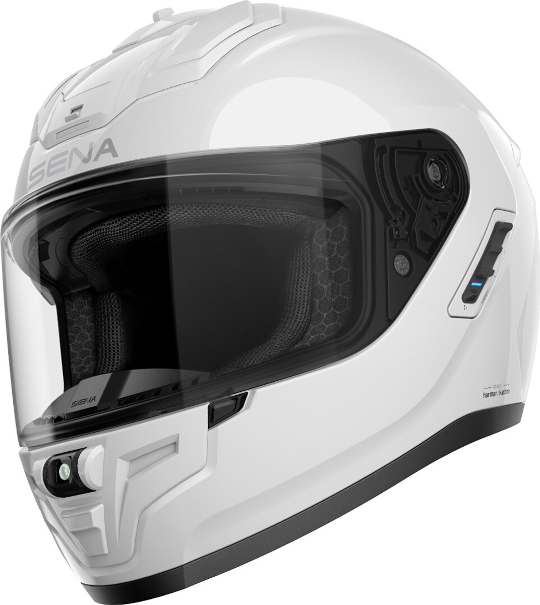 Sena Phantom Wit Bluetooth Communicatie Slim Integraalhelm - Helm