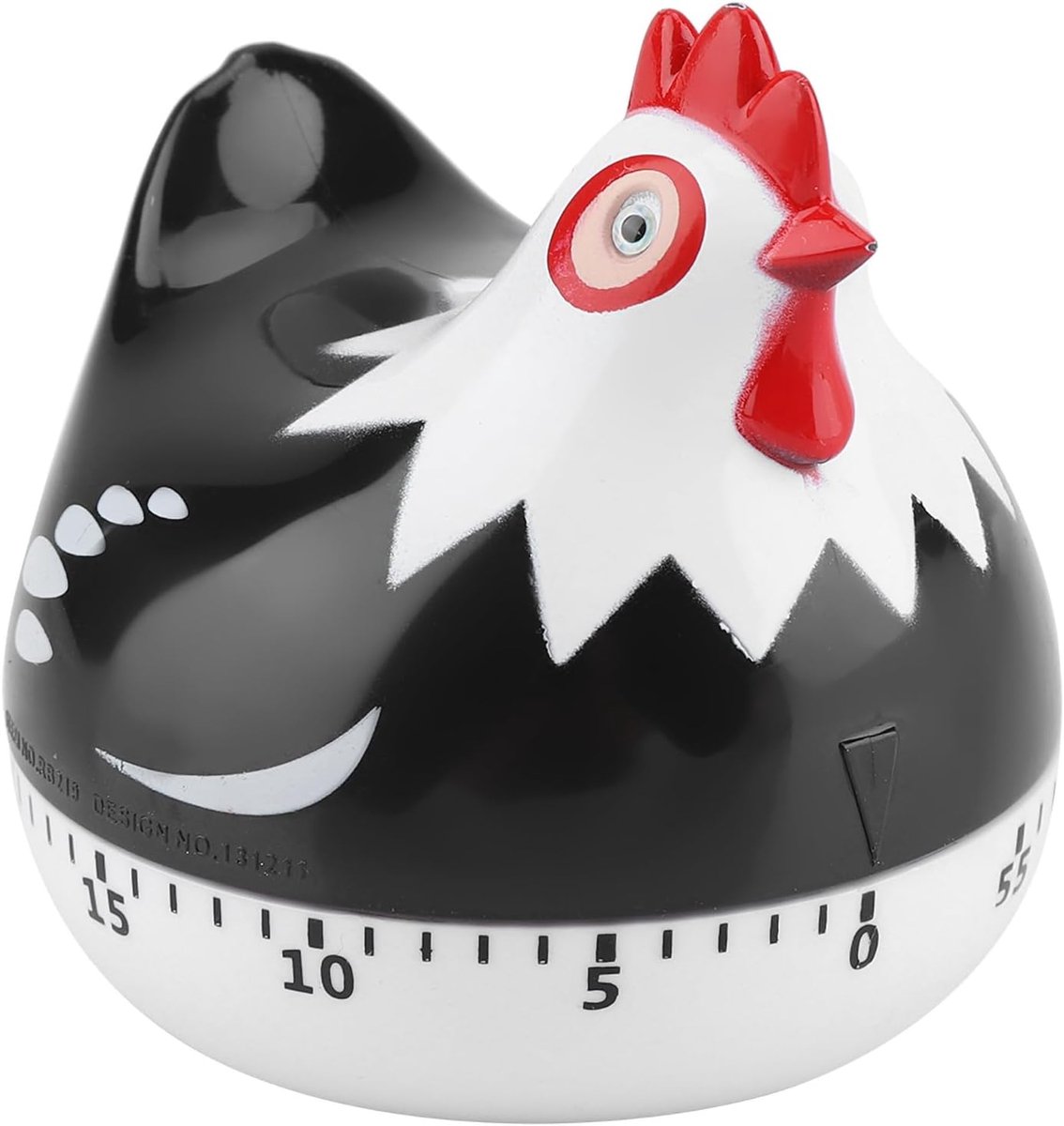 SnelShoppen - Schattige Keuken Timer voor Koken en Bakken, Eitimer met Countdown Functie in Zwart, Perfect voor Keukenherinneringen, Koken, Bakken, en
