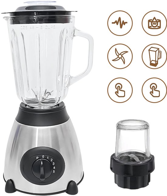 Foodprocessor Blender - 850W - 1.5L - Multifunctioneel - Smoothie Maker — afbeelding 2