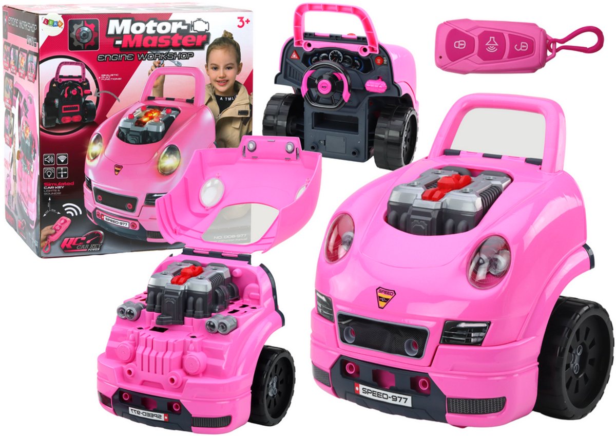 Werkplaats Motor Truck Demontage DIY Kit Roze - UNI
