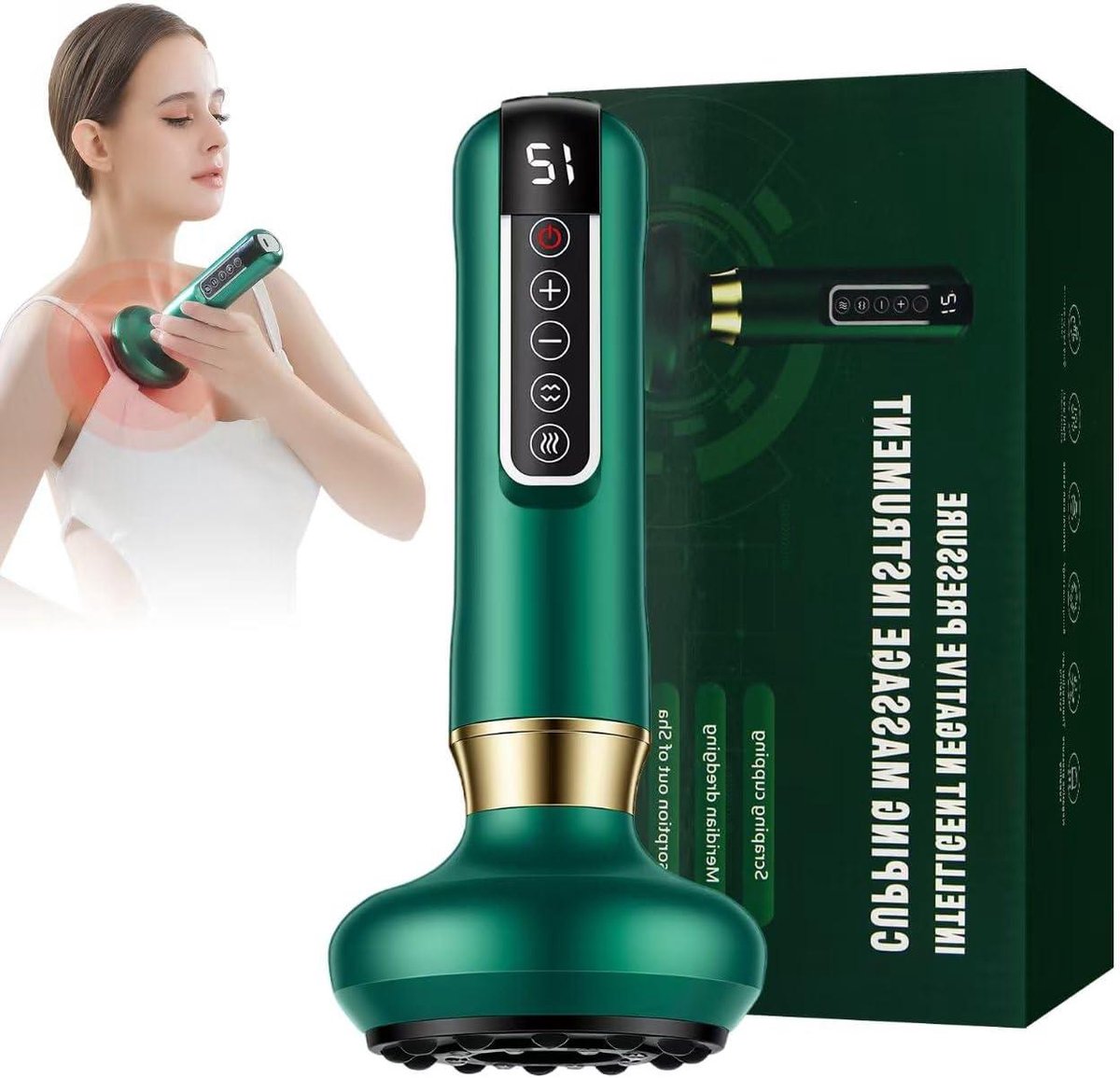 Cupping Apparaat - Gua Sha Tool - Huidverbetering - Verstelbare Zuigkracht - 8 x 5 x 2 cm - Wit