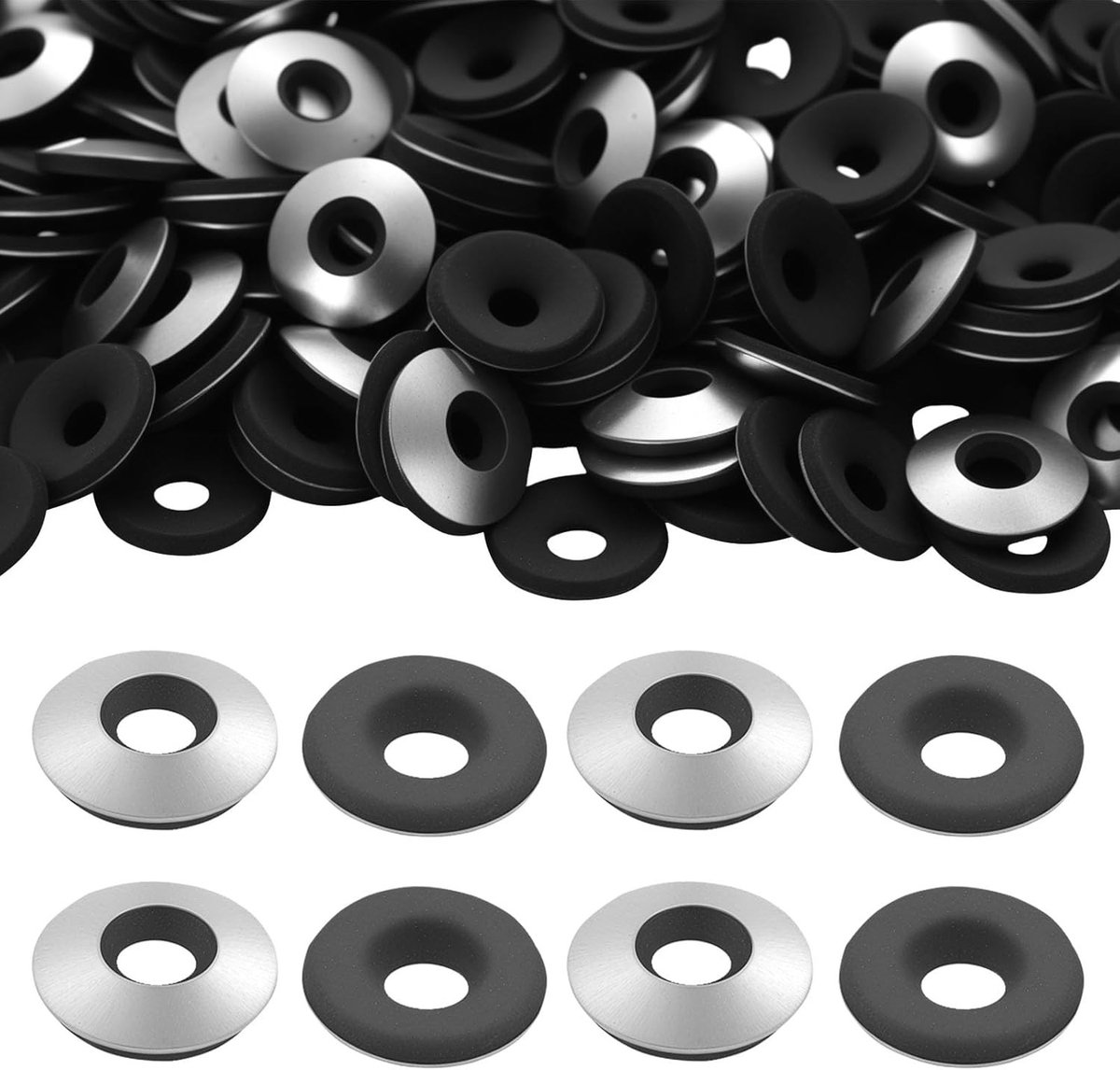 200 Stuks Anti-Vibratie Rubber Washers M6.3 x 16 mm EPDM Dichting Ringen voor Bevestigingsschroeven en Geluiddemping
