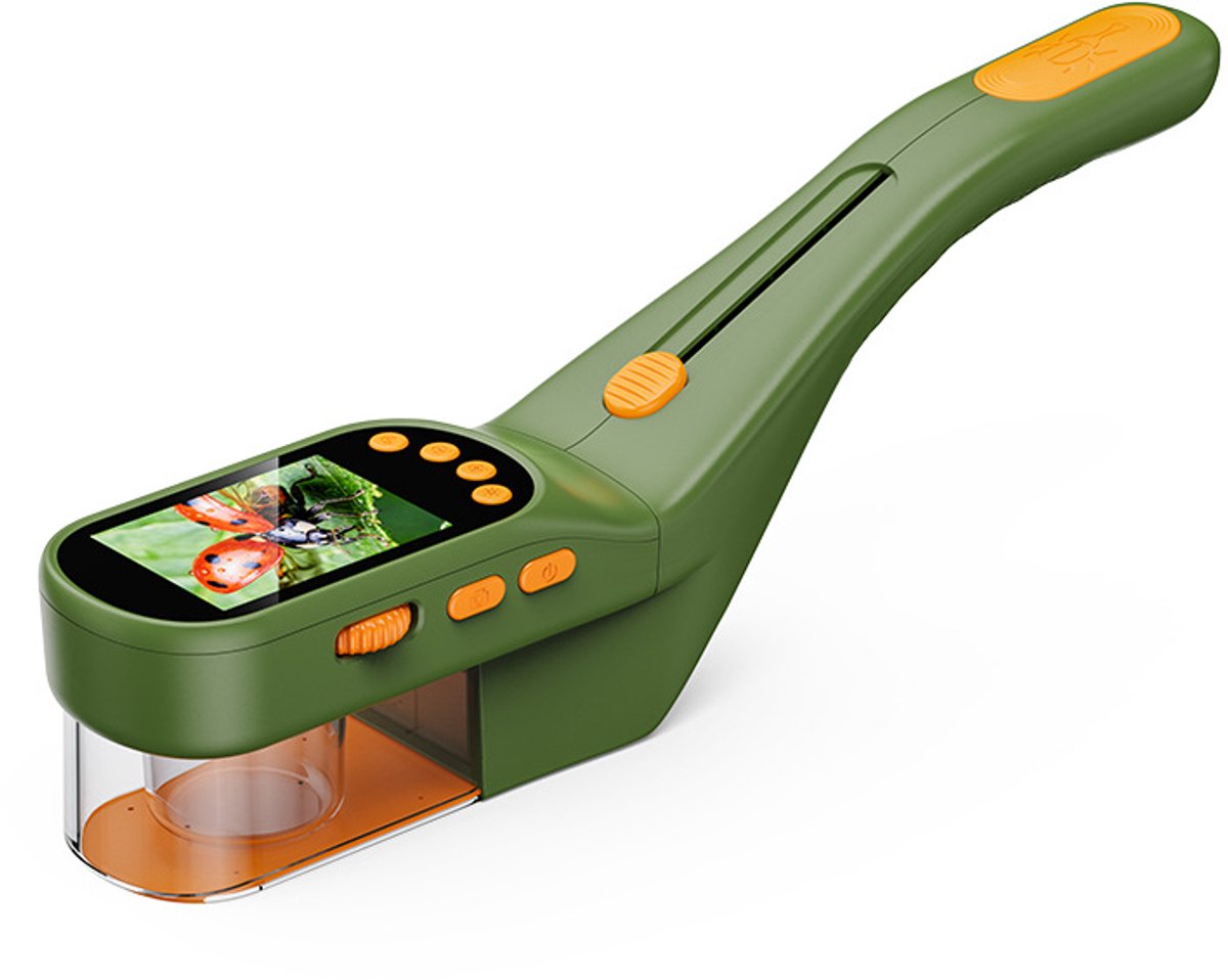 2,4" HD insectenvangstmicroscoop – natuur speelgoed voor kinderen | 1000mAh-batterij – 8 LED's – 1080P-camera – PC-projectie – STEM-kit voor 3-12 jaar.