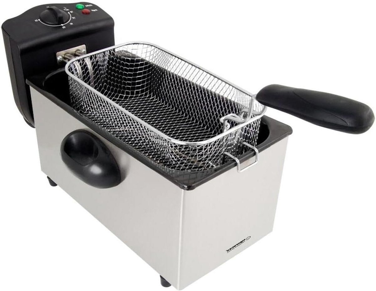 Friteuse - Frituurpan - Thuis Frituren - Grote Capaciteit - 3 Liter - Zwart