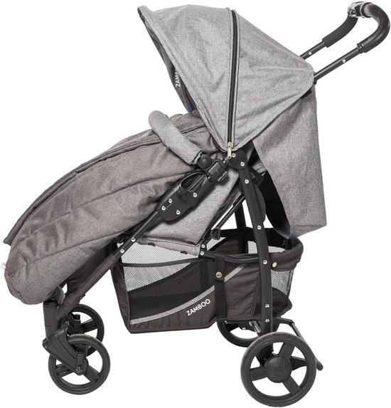 Baby Voetenzak - Kinderwagen Muts - Warm Blijven - Waterafstotend Materiaal - 95 x 45 cm - Grijs — afbeelding 2