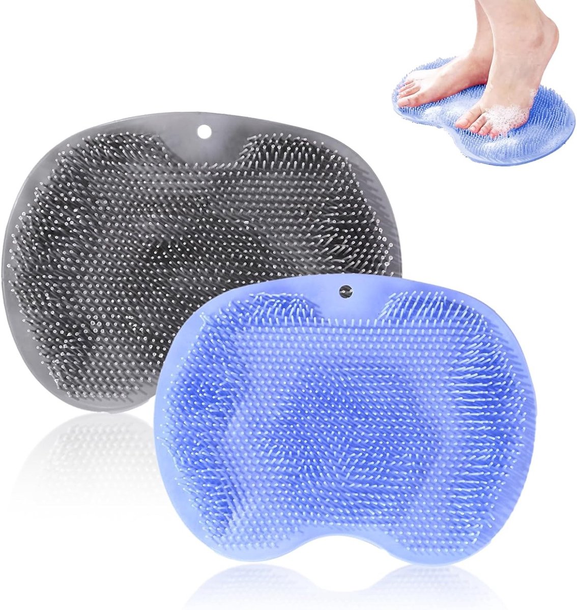 Antislip Siliconen Voetenborstel en Massage Pad voor Douche - Voetverzorging en Reiniging