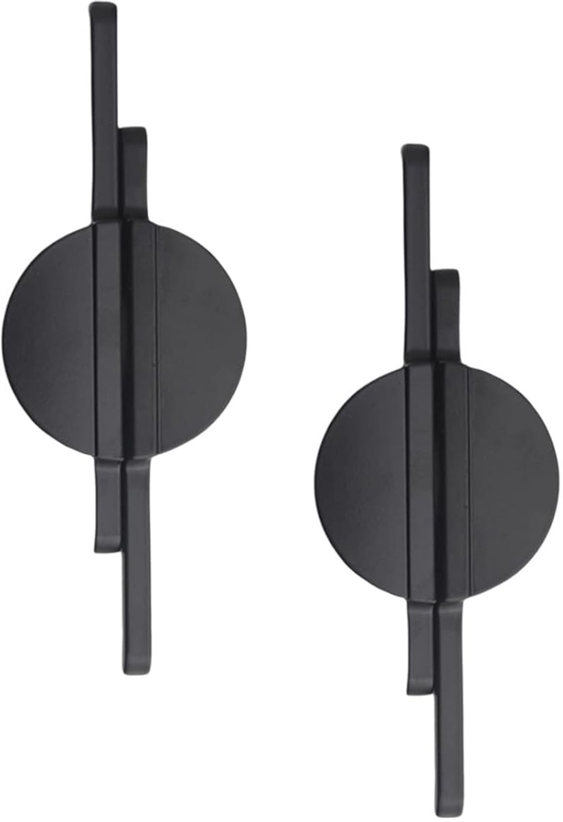 SnelShoppen - 2 Stuks Brushed Black Deurgrepen Halfmaansysteem 2,5 Inch (64mm) Gaten, Zinklegering Keukenladen Kasten Handgrepen voor Modern Interieur