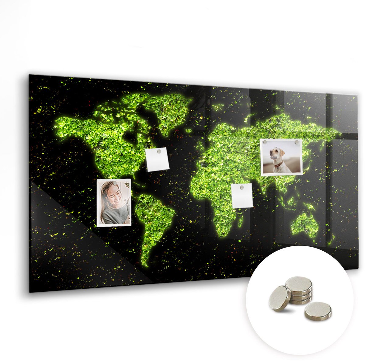 Coloray Glazen Magneetbord - Magnetisch Bord Lentebloemen - 120x60 cm - Groente Magneetbord - Magnetic Board - Woonkamer Decoratie