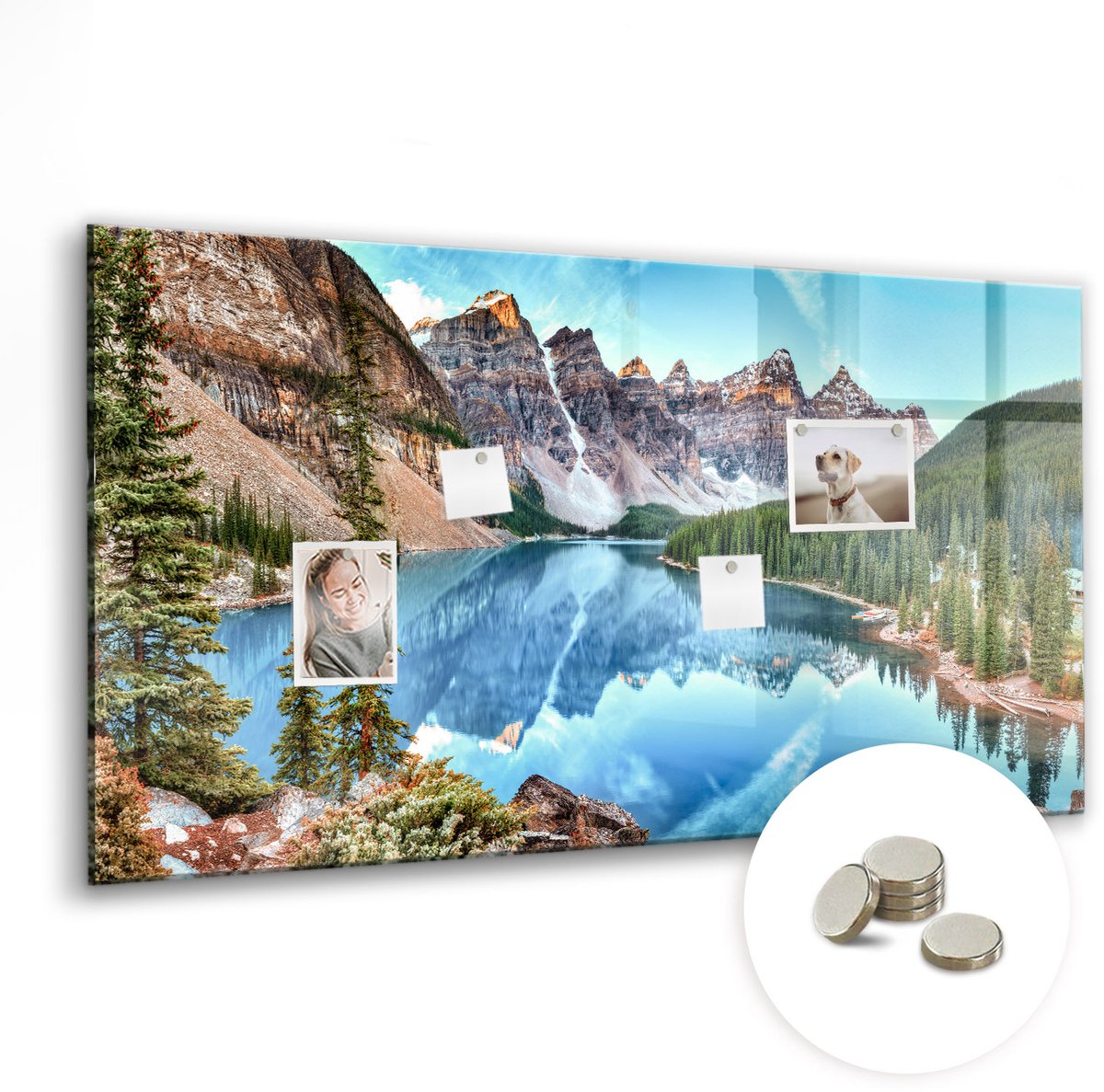 Coloray Glazen Magneetbord - Magnetisch Bord Specerijen - 120x60 cm - Veelkleurig Magneetbord - Magnetic Board - Keuken Decoratie
