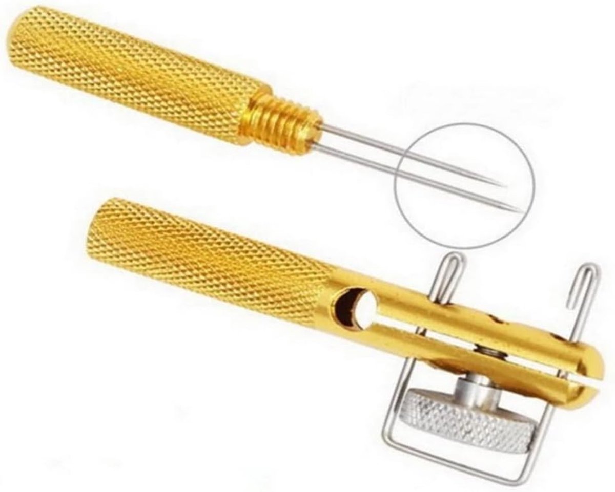 SnelShoppen - Handmatige Vistuig Gereedschap Aluminium Haak Vissnoer Knoop Tackle Accessoire Sub-lijn Knoop Tie Tool 11cm