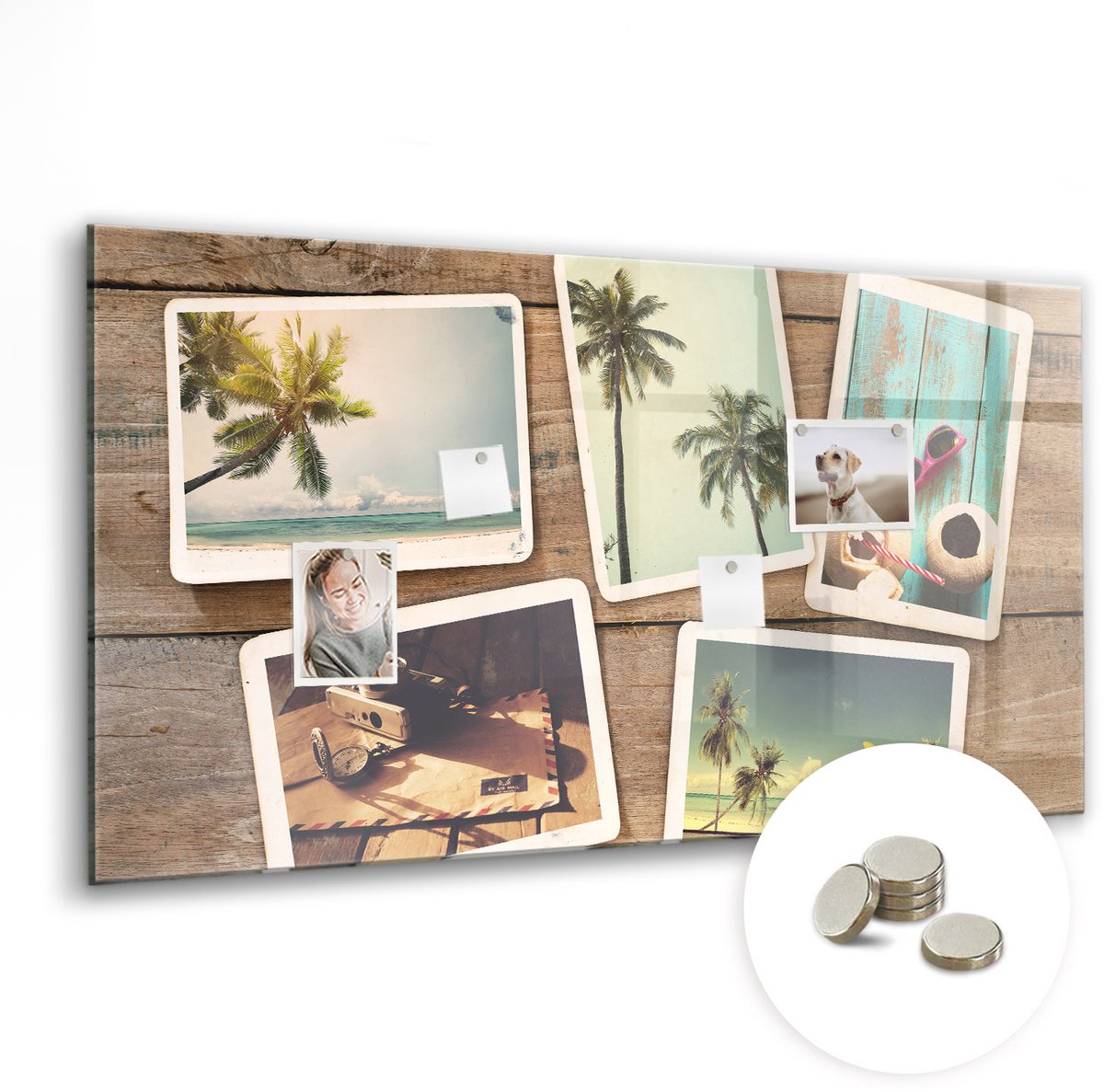 Coloray Glazen Magneetbord - Magnetisch Bord Eiffeltoren - 120x60 cm - Veelkleurig Magneetbord - Magnetic Board - Magneetbord Design