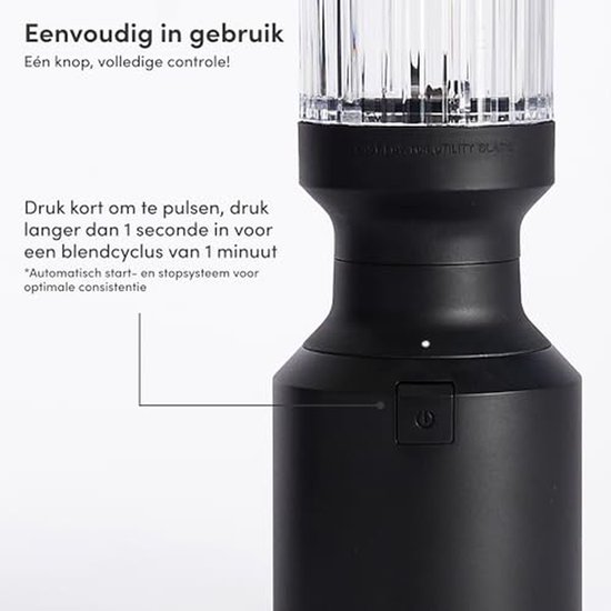 Krachtige Blender - Smoothie Maker - Gezond Eten - To-Go Functionaliteit - 640 ml - Zwart — afbeelding 4
