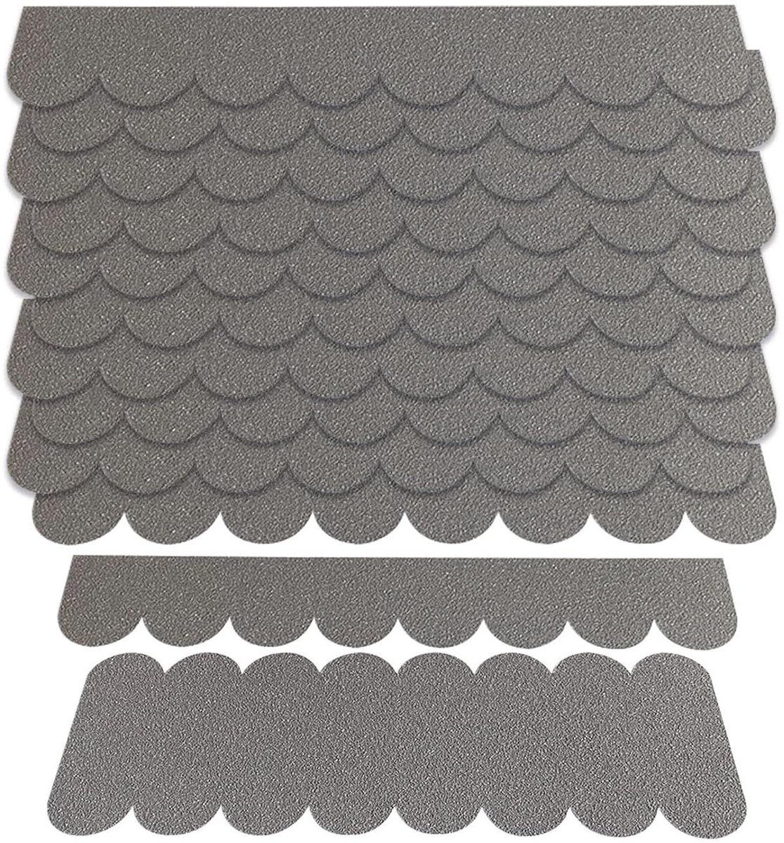 Dakvilt Vogelhuis - Dakshingles Mini - Modelbouw - Zelfklevend Waterdicht - 21 Stuks - Grijs