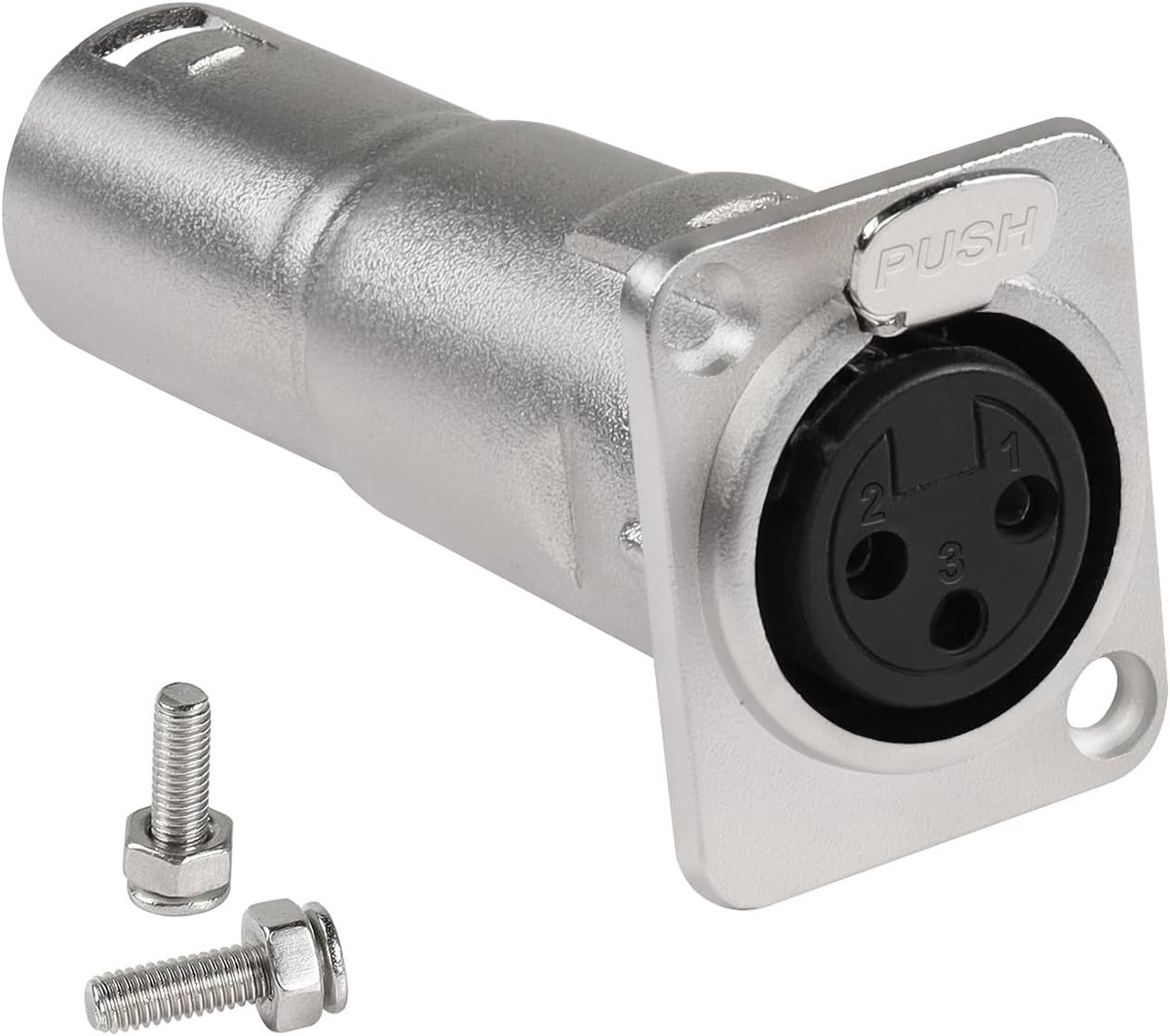 SnelShoppen - XLR Paneelmontage Microfoon Jack 3-Pin Bushing naar Plug Adapter Audio Koppeling Bulkhead Flush Sockets voor Mengpanelen Audio Apparaten