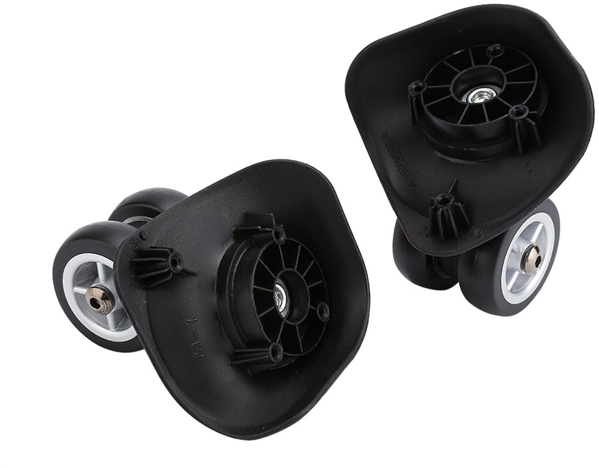 SnelShoppen - Heavy Duty Vervangwielen voor Luggage - PVC Dubbele Trolley Wielen 2 Stuks - Geluidsarm, Flexibel, Slijtvast, Eenvoudig te Installeren