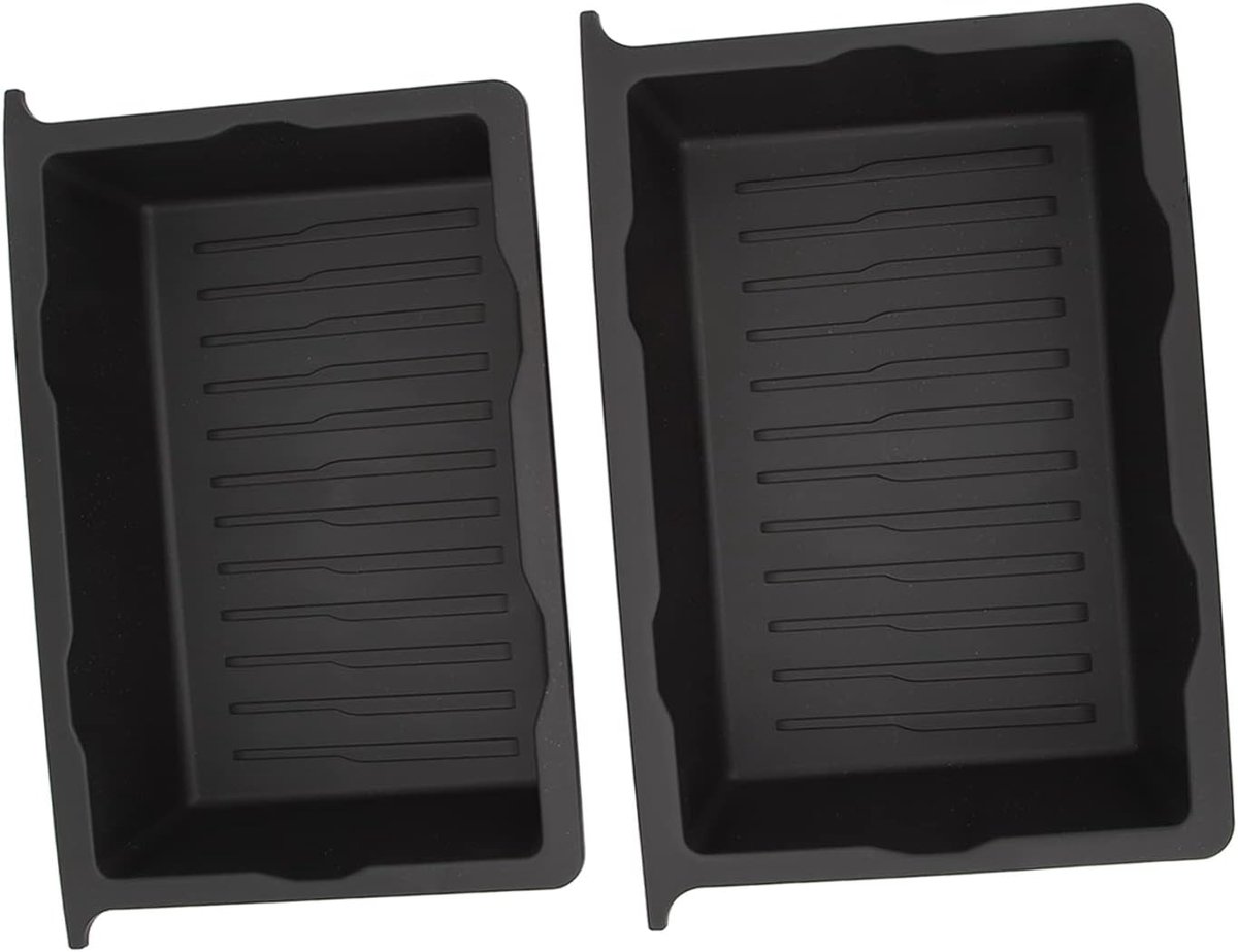 SnelShoppen - 2Pcs Onderzit Opbergdoos, Antislip Schokbestendig Verborgen Onderzit Opbergruimte, Ruimtebesparende Auto Opbergdoos voor Model Y 2020-20