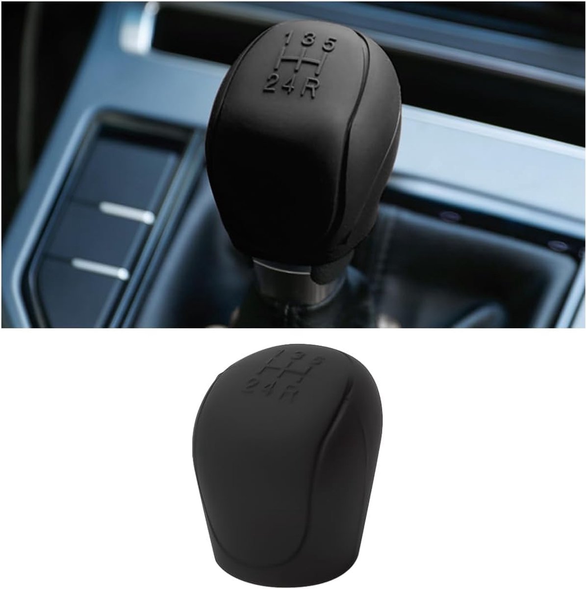 SnelShoppen - JNNJ Versnellingspookknop Cover - Antislip Zacht Siliconen Bescherming, Krassenbestendig (Zwart) - Universele Gear Lever Cover voor Auto