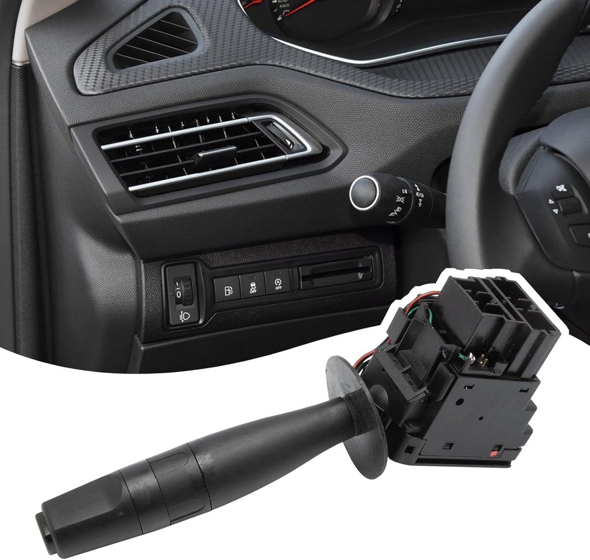 SnelShoppen - Stuurkolom Schakelaar 9623641569 Knipperlichtschakelaar Compatibel met Berlingo, Jumpy, Saxo, 106, 206, 306, Expert, Partner, Scudo, 625