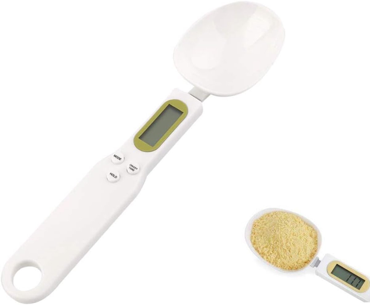 Digitale Lepelweegschaal - Digital Spoon Scale - Keukenmaatlepel - Elektronische Weegschaal - Nauwkeurige Keukenmaatlepel met Display - Weeglepel - Precisie Weegschaal - Maatlepel - 500 g - 0.1 g Nauwkeurig