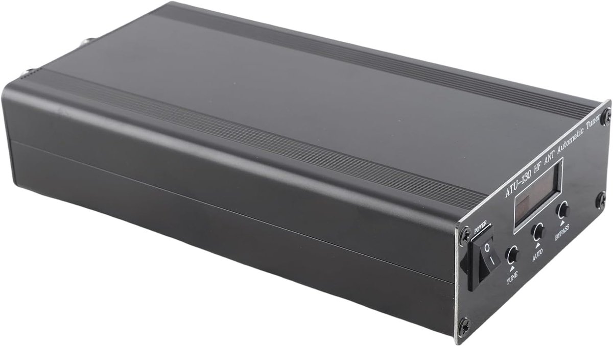 SnelShoppen - ATU-130 Antenne Tuner 1.8-50MHz 200W Miniatuur Automatische Antenne Tuner OLED Scherm Compact voor Thuis en Auto
