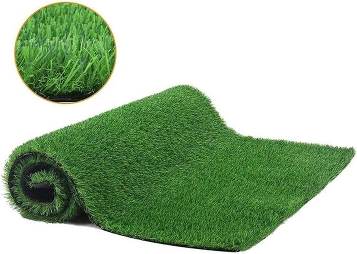 Natuurlijke Kunstgrasmat - 2m x 1m/1m x 1m, Hoogwaardige Grasmat, Duurzaam Kunstgras voor Tuin en Balkon, Onderhoudsvriendelijk en Weerbestendig