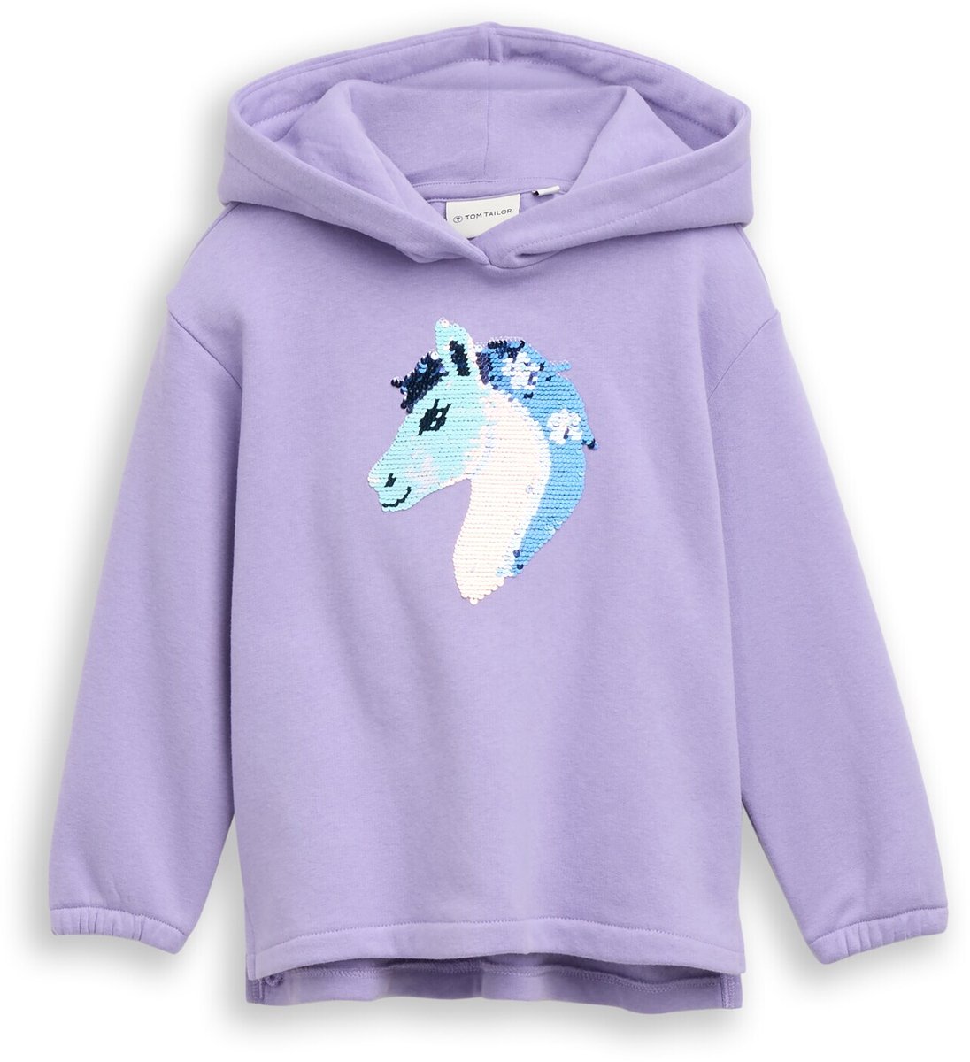 Tom Tailor - Hoodie met omkeerbare pailletten - Maat 128/134 - sweet purple