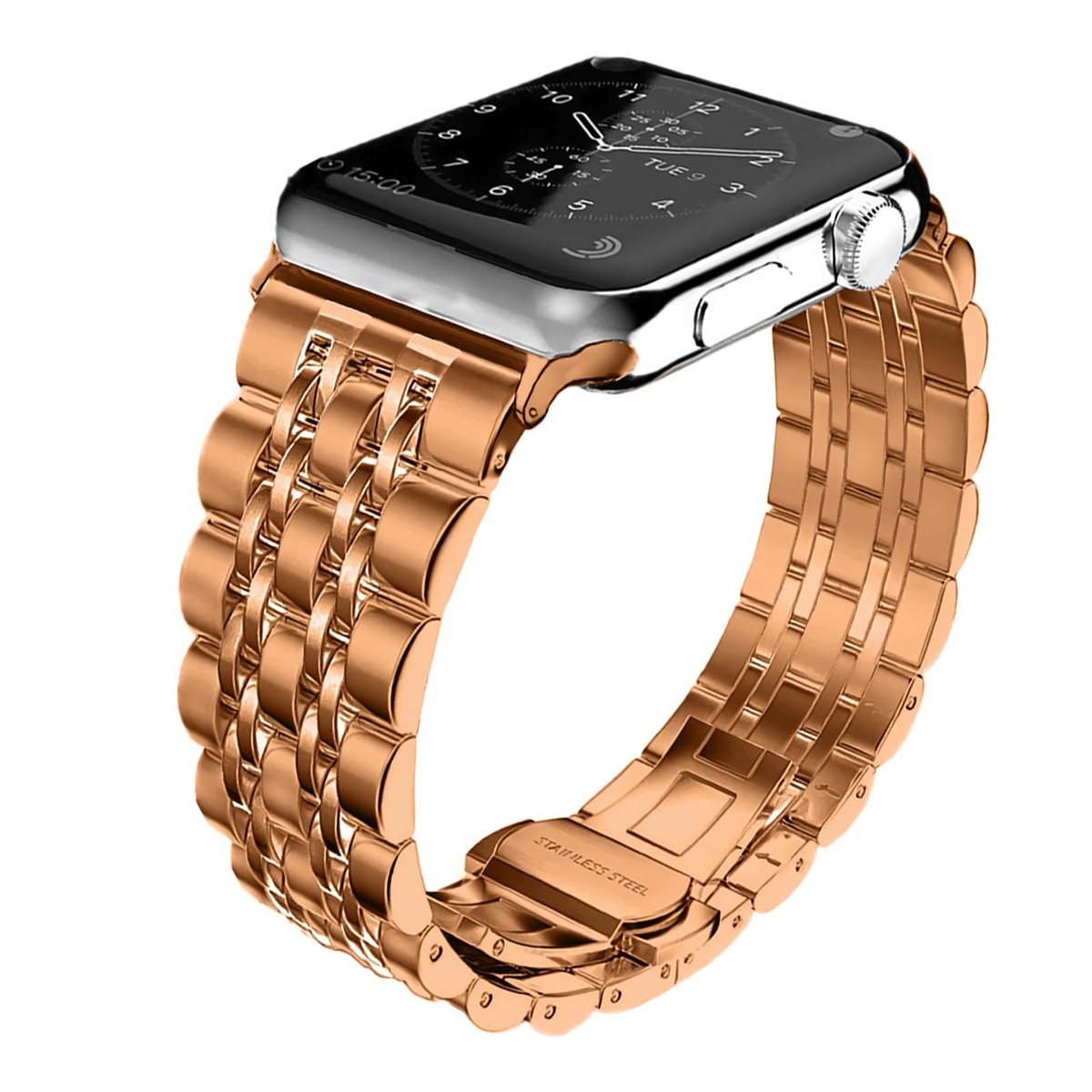Solidchoice - Roestvrijstalen Armband voor Apple Watch 42 mm 49 mm