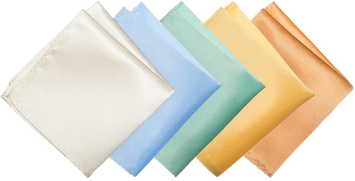 Solidchoice - Set van 5 Mannen Zakdoeken in Diverse Kleuren