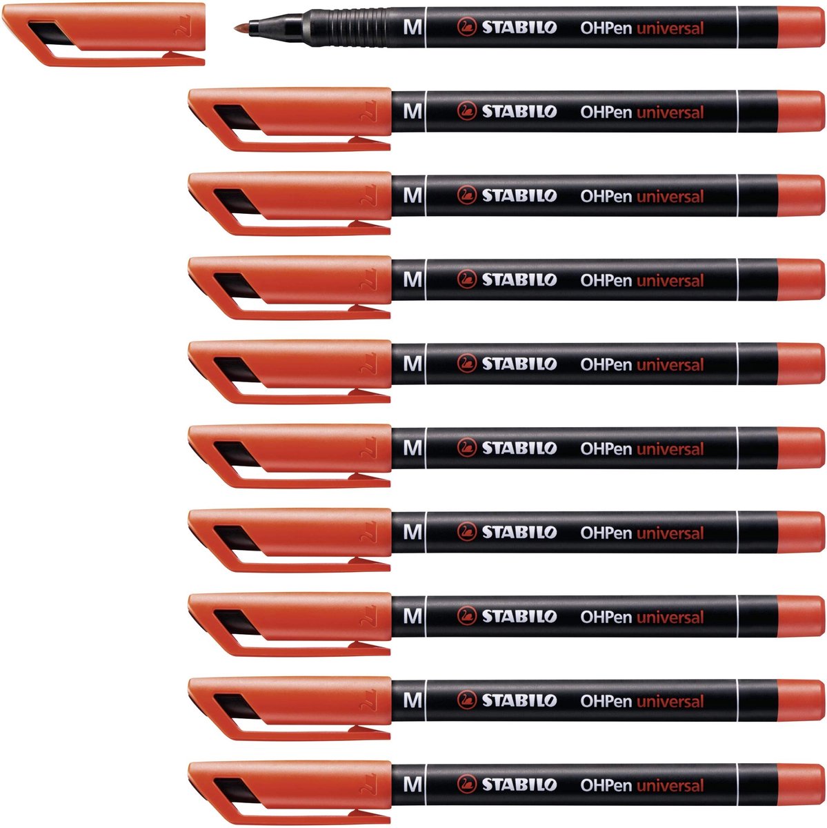 Solidchoice - Permanent Marker OHPen Universeel - 10 Stuks Rood