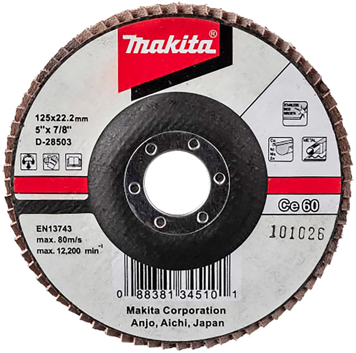 Makita Lamellenschijf 125 mm 60F - D-28503