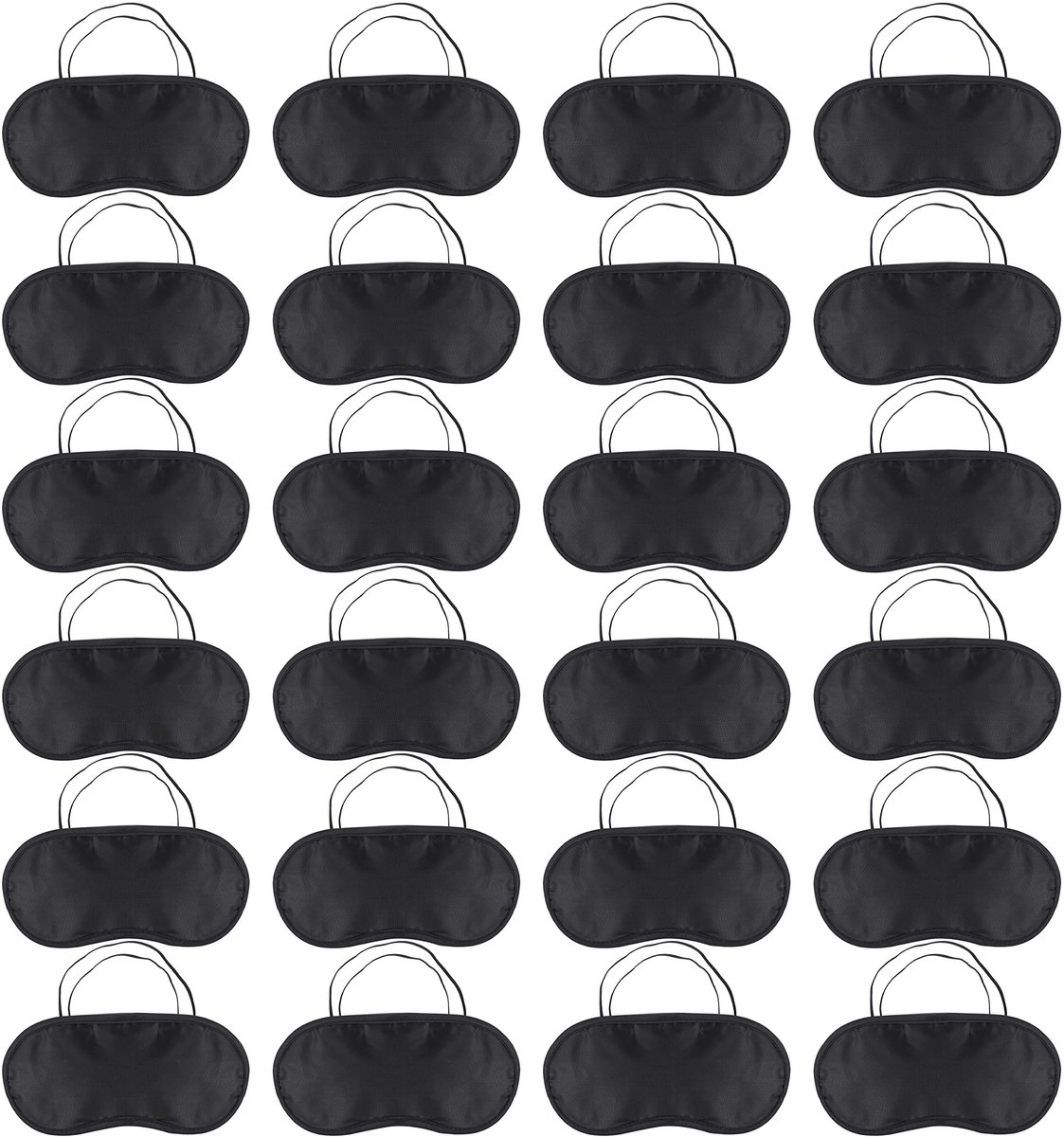 Solidchoice - 24 Stuks Zachte Ademende Slaapmaskers voor Thuis en Reizen