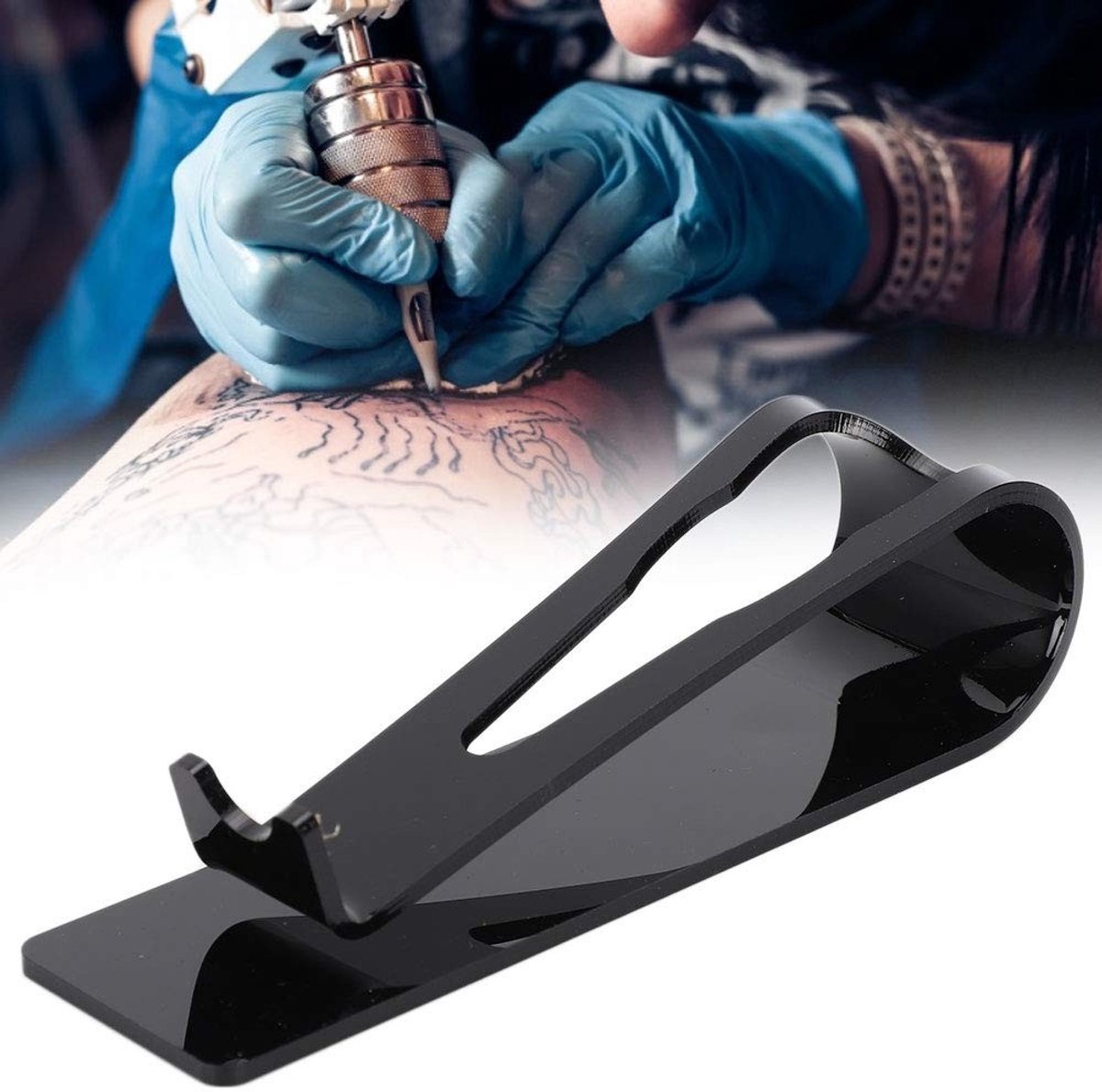Solidchoice - Tattoo Tool Stand - Tattoo Gun Houder - Transparant Acryl - Organizer - Tattoo Accessoire - Stevige Ondersteuning - Geschikt voor Tattoo...