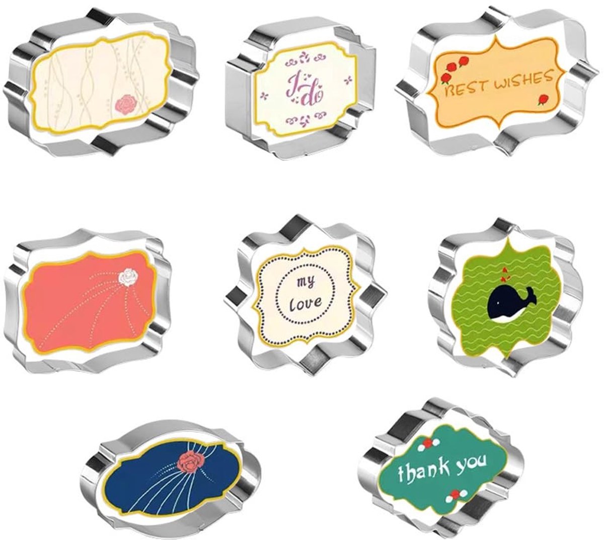 Solidchoice - Set van 8 RVS Koekjessnijders voor Bakken en Decoratie