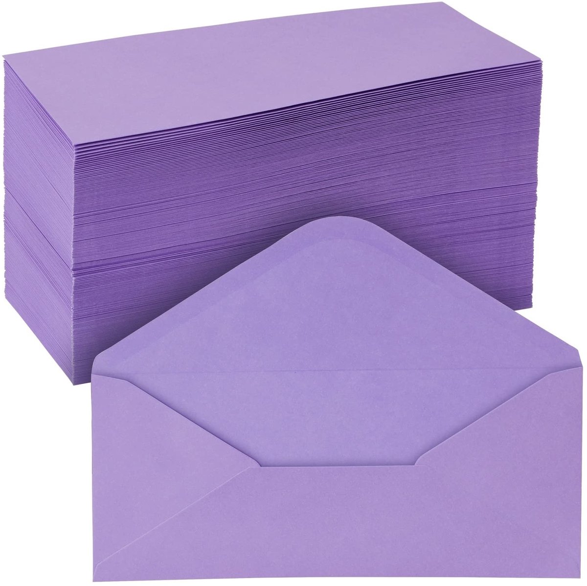 Solidchoice - 200 Stuks Paarse Enveloppen met Gummed Seal - Perfect voor Uitnodigingen en Brieven