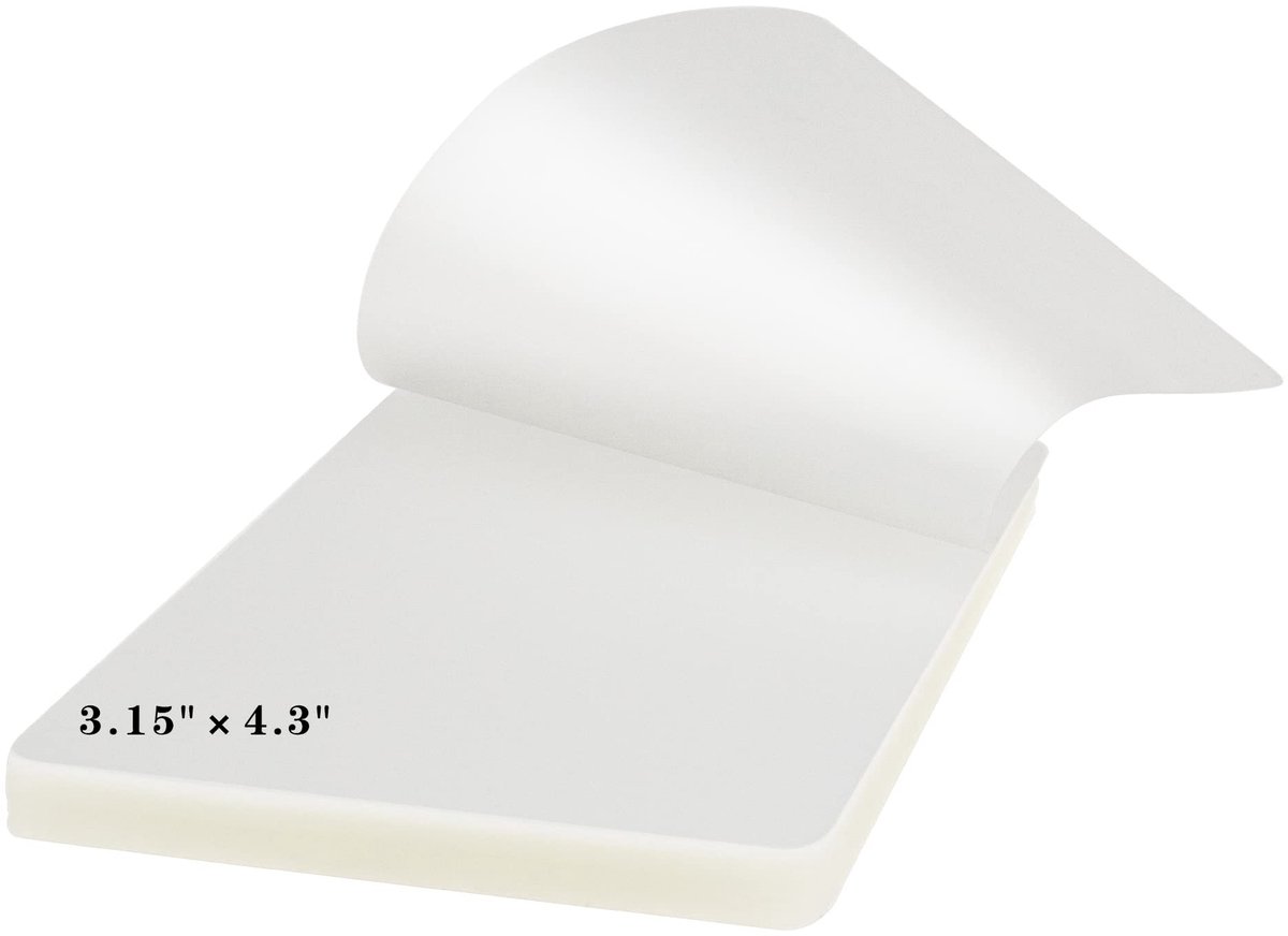 Solidchoice - Set van 100 Thermal Laminating Pouches 3.15 x 4.3 Inch
