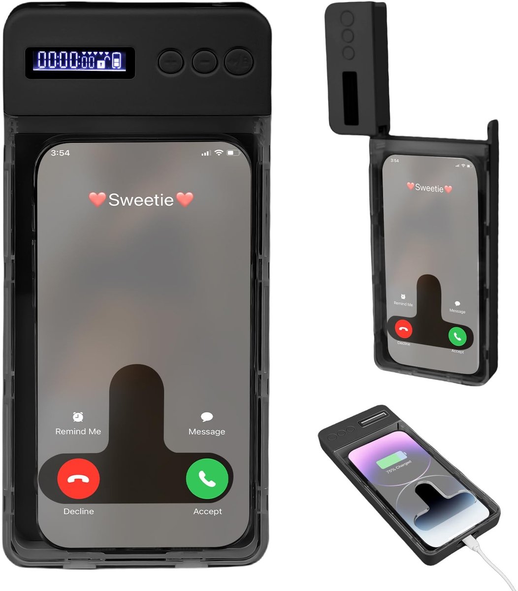 Solidchoice - Handy-Vergrendelingsbox met Timer voor Mobiele Telefoon - Telefoongevangenis voor iPhone/Android