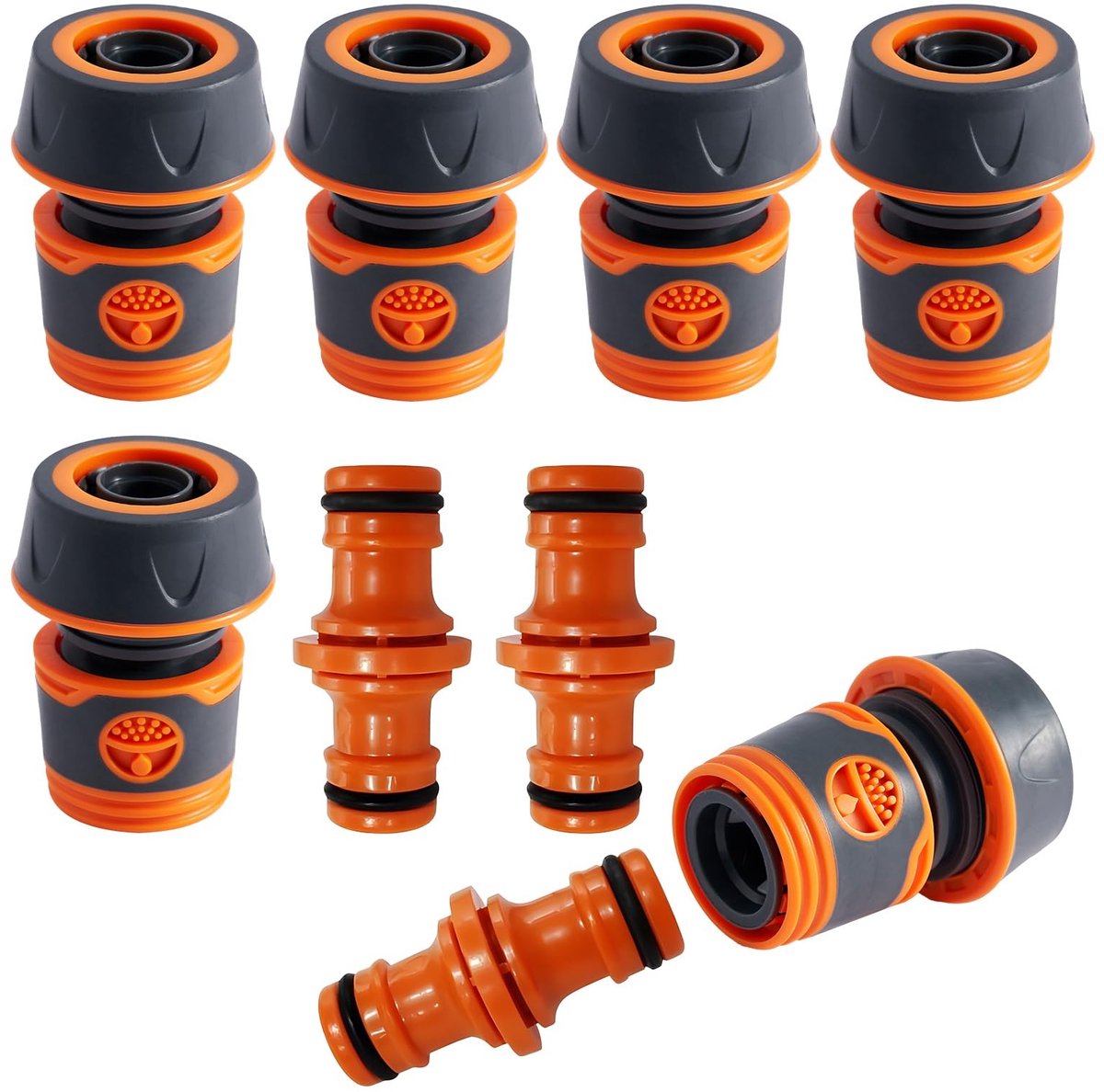 Solidchoice - Set van 6 Tuinslang Koppelingen met Antilekfunctie