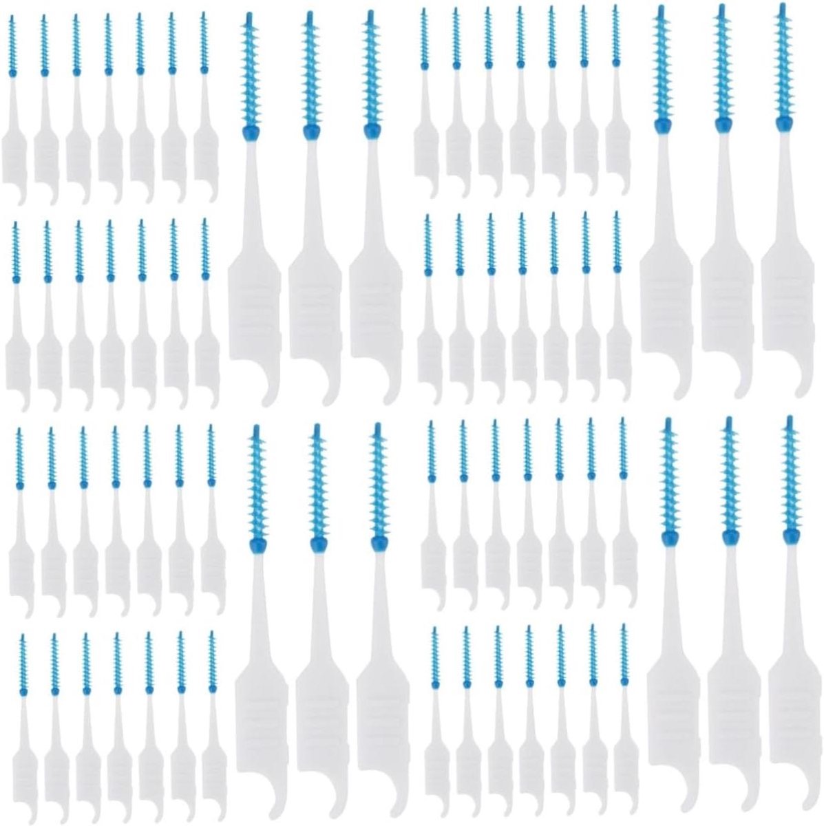 Interdentale Ragers - Tandenstokers Mondverzorging - Tanden Reinigen - Flexibele Borstelharen - 5 x 1 x 0.4 cm - Blauw