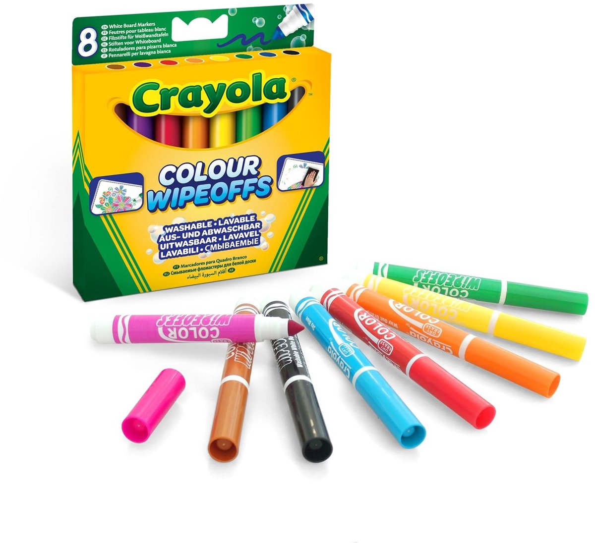 Solidchoice - Set van 8 Afwasbare Whiteboard Stiften