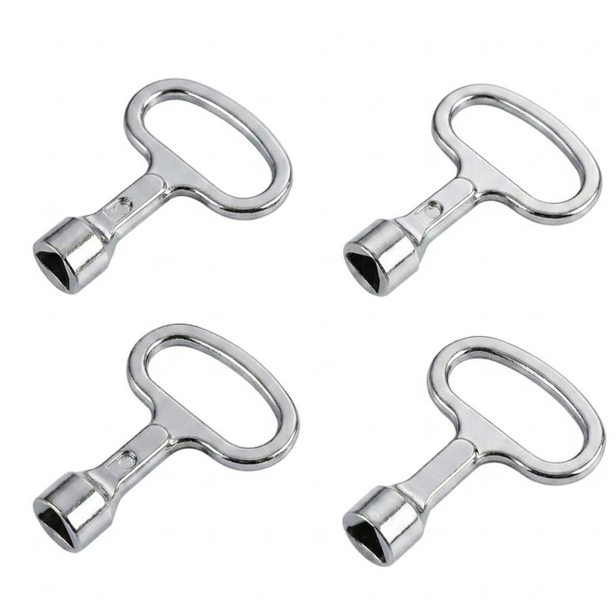 Solidchoice - 4 Stuks Driehoekige Sleutels van Zinklegering - Universele Sleutel voor Liften en Apparatuur