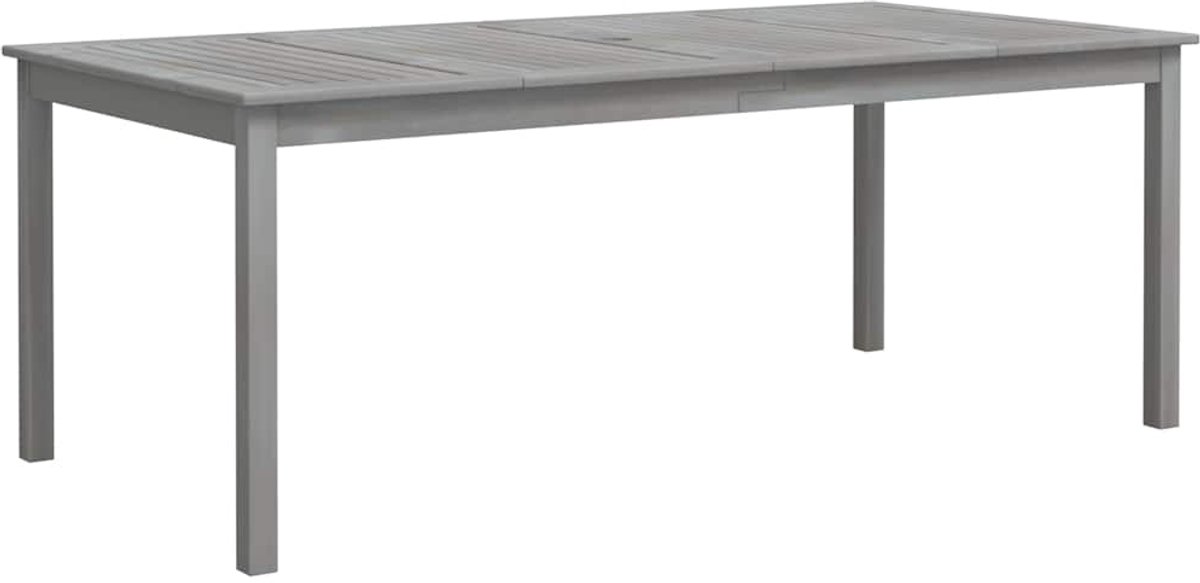 vidaXL Tuintafel 200x100x75 cm massief acaciahout grijs