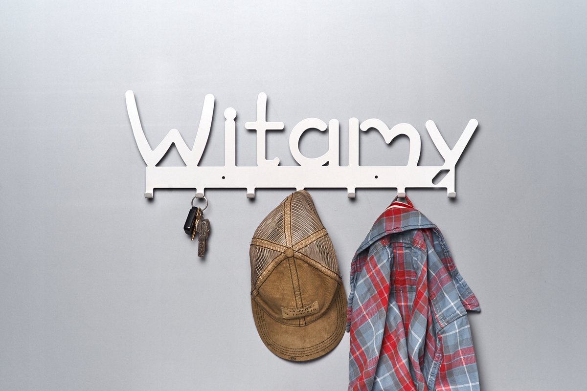 Witte Kledinghanger 60cm - Modern Design Metaal