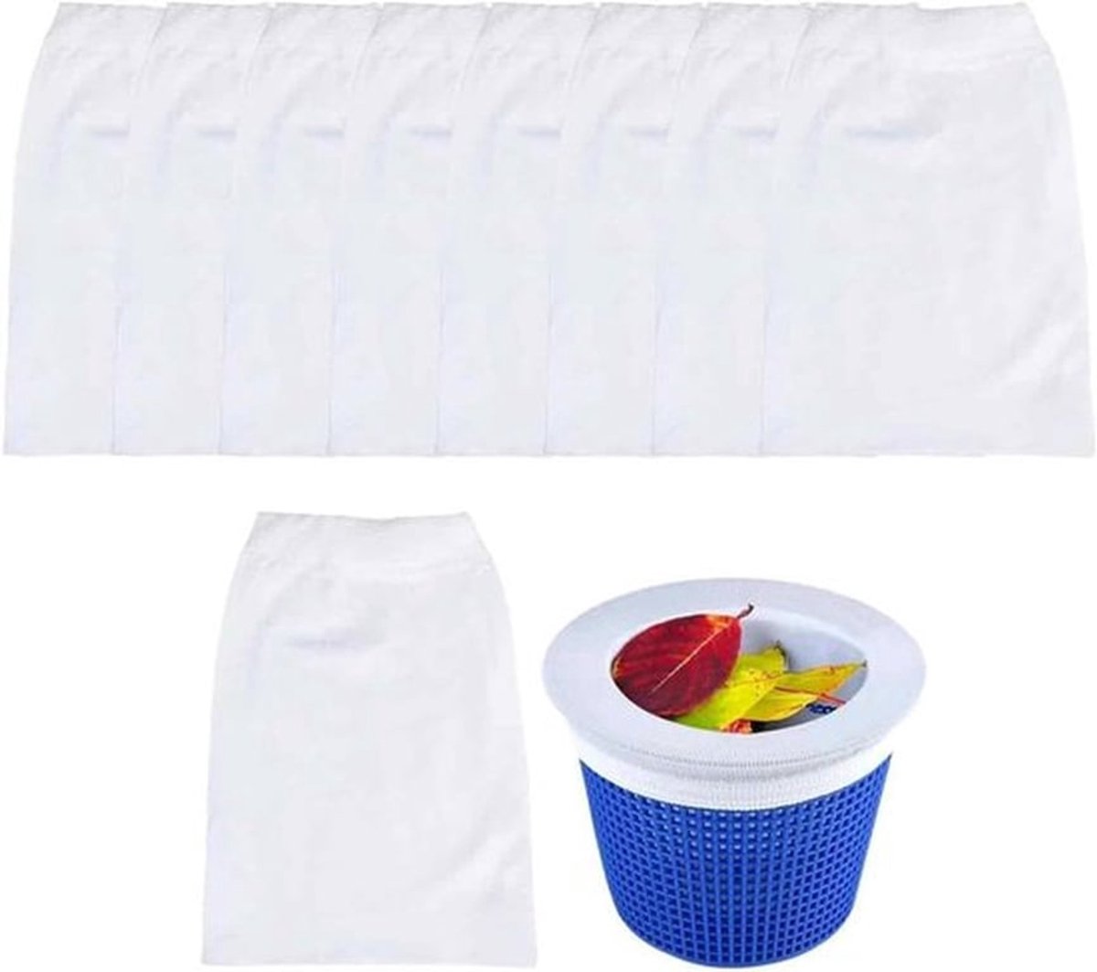 Set van 20 Herbruikbare Premium Skimmer Sokken voor Zwembaden - Ideaal voor Filtratie en Onderhoud van Skimmermanden