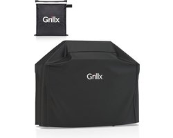 Grillx Barbecue Hoes - 145 x 61 x 117cm - BBQ Hoes Waterdicht - Beschermhoes met Elastische Band & Klikgesp - BBQ Accesoires