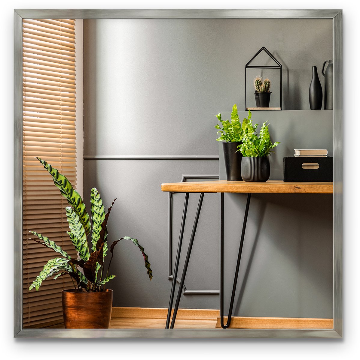 Tulup Minimalistische Wandspiegel - Moderne Decoratieve Spiegel - Spiegel 50x50 cm