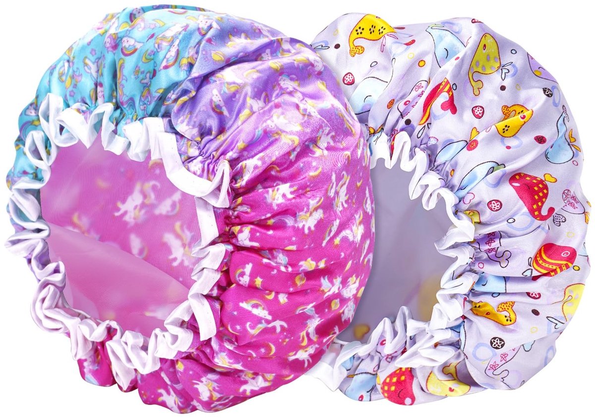 Solidchoice - Kinderen Douchkap Set van 2 met Eenhoorn Design