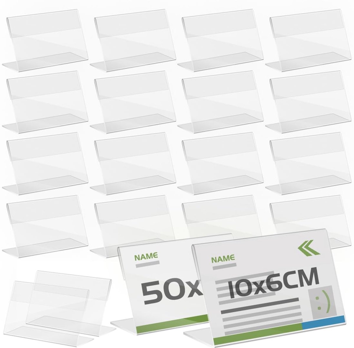 Solidchoice - Set van 50 Acryl Tafelnaambordjes 10 x 6 cm